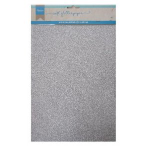Marianne Design A4 5stk - CA3142 - Soft Glitter Paper - Silver