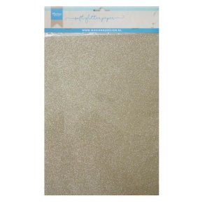 Marianne Design A4 5stk - CA3144 - Soft Glitter Paper - Platinum