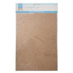Marianne Design A4 5stk - CA3145 - Soft Glitter Paper - Bronze