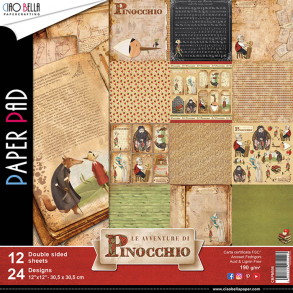 Ciao Bella Paper Pad 12x12 - CBPM006 - Adventure di Pinocchio