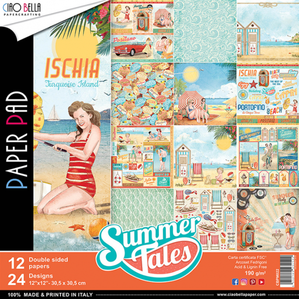 Ciao Bella Paper Pad 12x12 - CBPM022 - Summer Tales