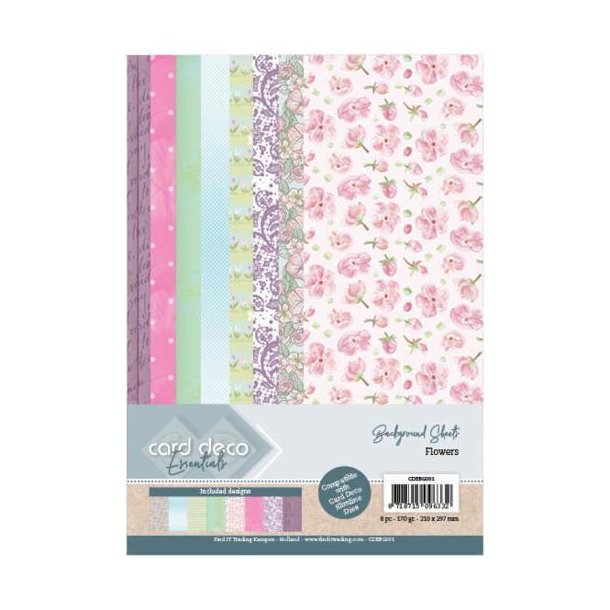 Card Deco Background Paper - CDEBG001 - Flowers