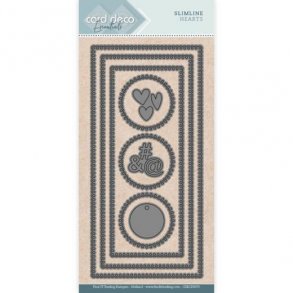 Card Deco Dies - CDECD0055 - Slimline Hearts