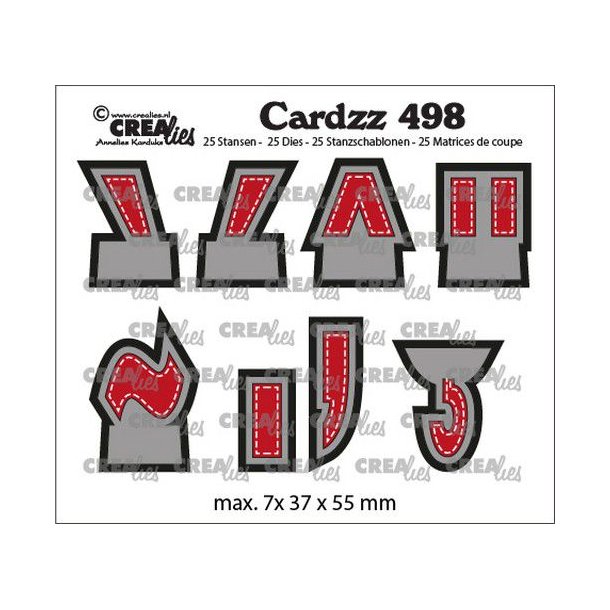 CREAlies Dies - CLCZ 498 - max 7x37x55mm letter tegn