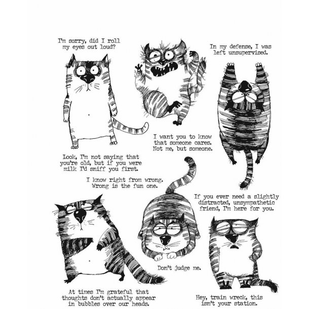 SA / Tim Holtz Cling Stamp - CMS392 - Snarky Cat