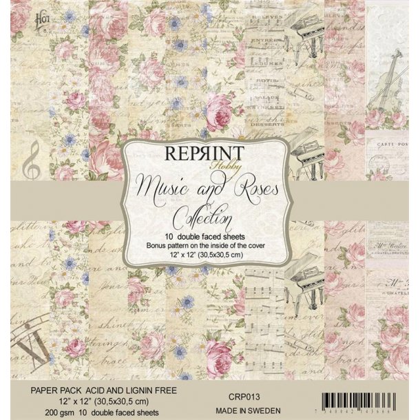 REPRINT Paperpack 30x30 CPR013 - Music &amp; Roses