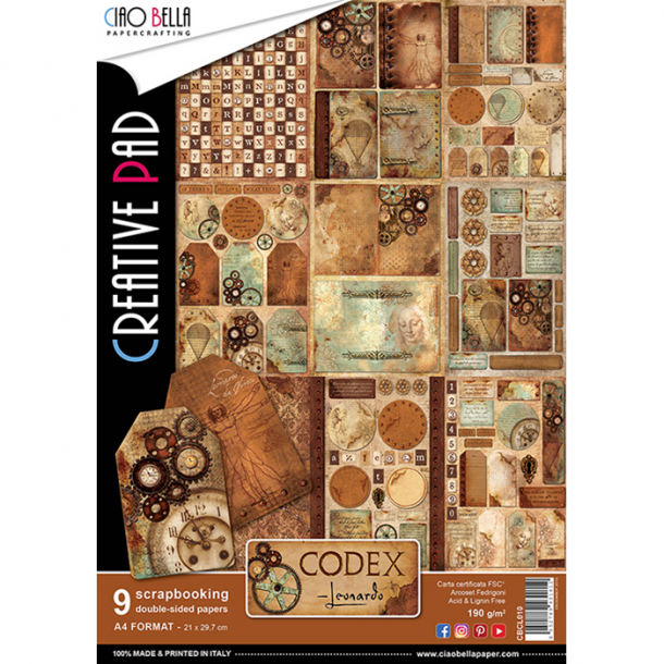 Ciao Bella Creative Pad A4 - CBC010 - Codex Leonardo