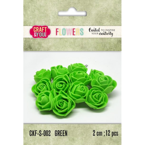 Craft &amp; You Foam Roses CKF-S-002 - Green