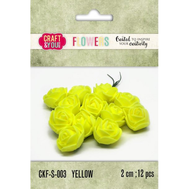 Craft &amp; You Foam Roses CKF-S-003 - Yellow