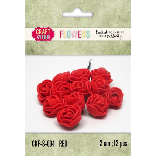 Craft &amp; You Foam Roses CKF-S-004 - Red
