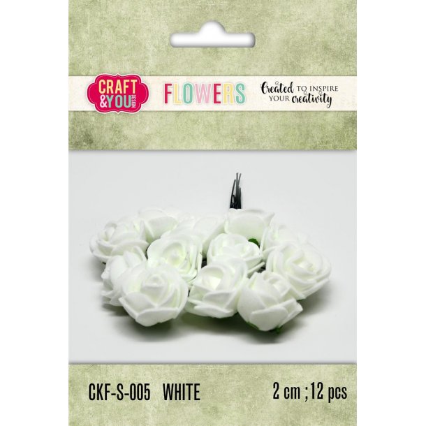 Craft &amp; You Foam Roses CKF-S-005 - White