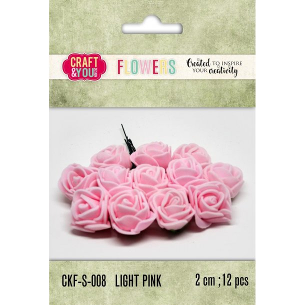 Craft &amp; You Foam Roses CKF-S-008 - Light Pink