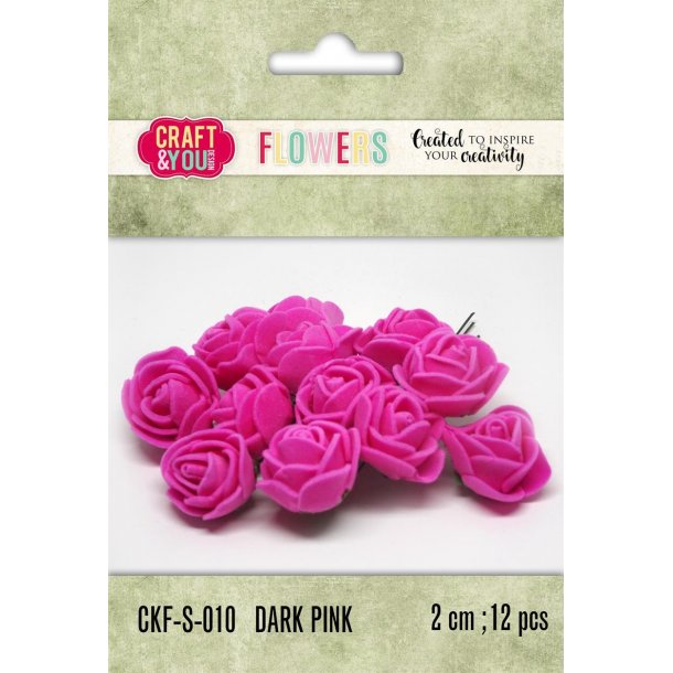 Craft &amp; You Foam Roses CKF-S-010 - Dark Pink