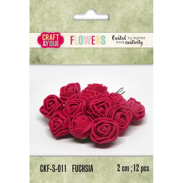 Craft &amp; You Foam Roses CKF-S-011 - Fuchsia