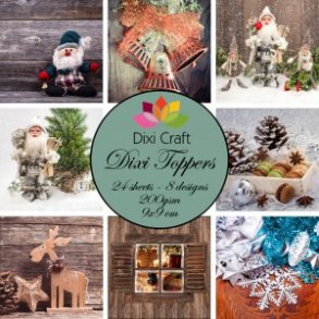 Dixi Craft Toppers 9x9cm 24 ark ET0215
