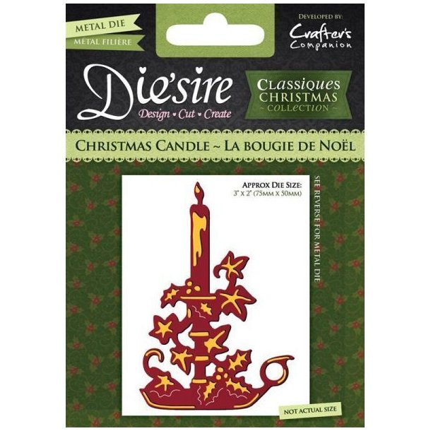 Die Sire Die-Christmas Candle-DS-CX-CAND