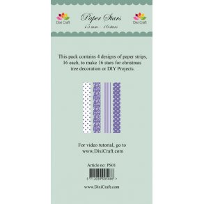 Dixi Craft Paper Stars - Stjernestrimler - PS01 15mm Lilla 