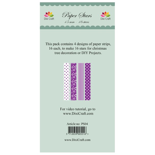 Dixi Craft Paper Stars - Stjernestrimler - PS04 15mm Violet 