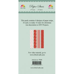 Dixi Craft Paper Stars - Stjernestrimler - PS08 10mm R�d 