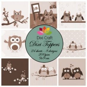 Dixi Craft Toppers 9x9cm 24 ark ET0230