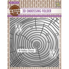 Nellie Snellen Embossing Folder EF3D022 - Wood Growth Rings