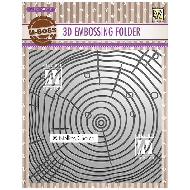 Nellie Snellen Embossing Folder EF3D022 - Wood Growth Rings