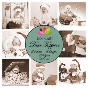 Dixi Craft Toppers 9x9cm 24 ark ET0254