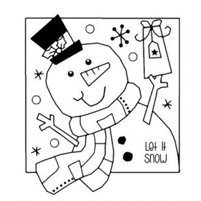 Woodware Clearstamp - FRS049 - Jolly Snowman