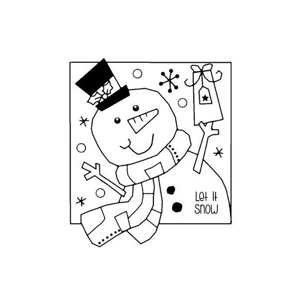 Woodware Clearstamp - FRS049 - Jolly Snowman