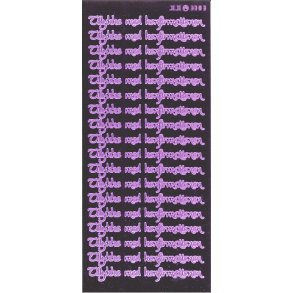Stickers JEJE3383 - Tillykke med Konfirmationen - Violet