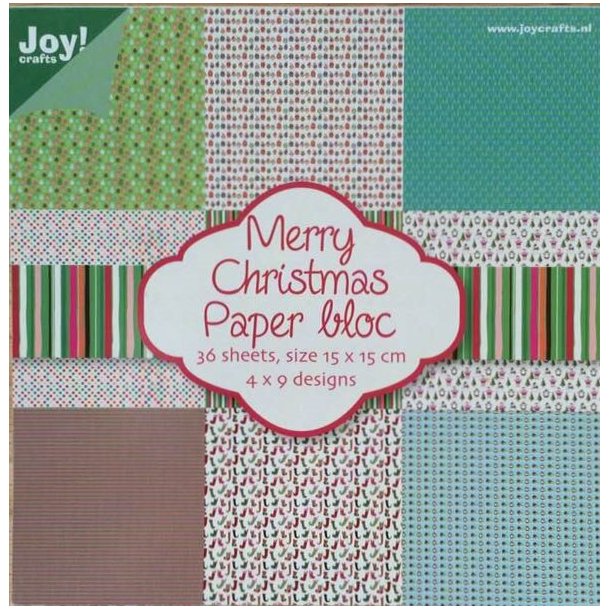 Joy Papirsblok 15x15cm - 36 Ark 4x9 design - 6011/0018