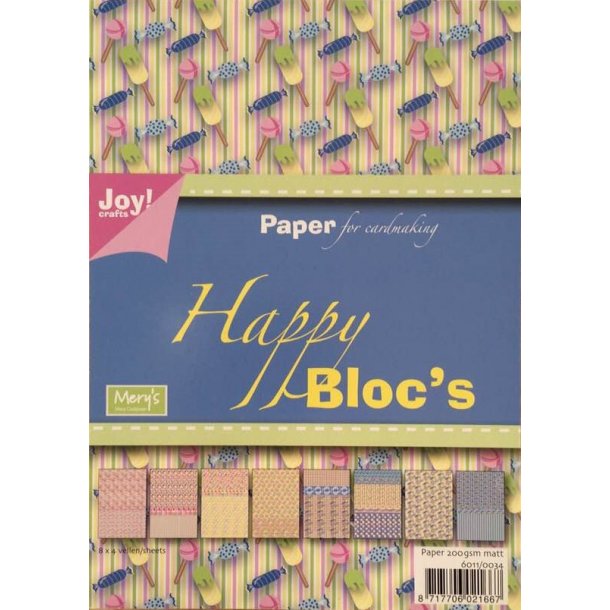 Joy Papirsblok A5 - 32 Ark 4x8 design - 6011/0034