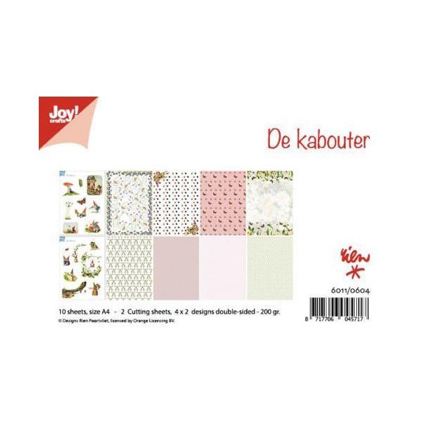 Joy Papirsblok A4 - 8 Ark dobbeltsidet + 2 klippeark ark - 6011/0604 - Gnome