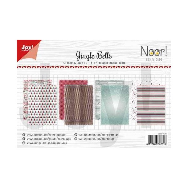 Joy Papirsblok A4 - 12 Ark dobbeltsidet - 6011/0610 - Jingle Bells