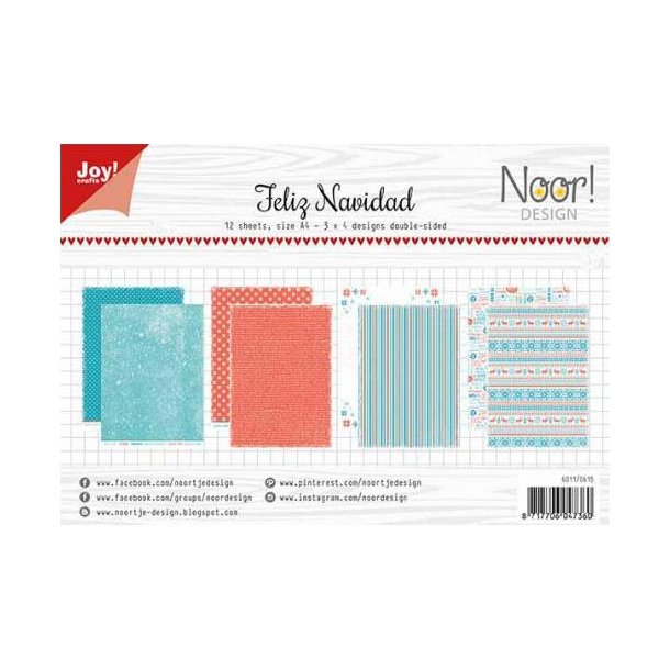 Joy Papirsblok A4 - 12 Ark dobbeltsidet - 6011/0615 - Feliz Navidad