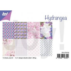 Joy Papirsblok A4 - 12 Ark dobbeltsidet - 6011/0619 - Hydrangea