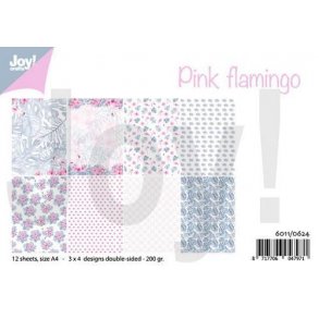 Joy Papirsblok A4 - 12 Ark dobbeltsidet - 6011/0624 - Pink Flamingo