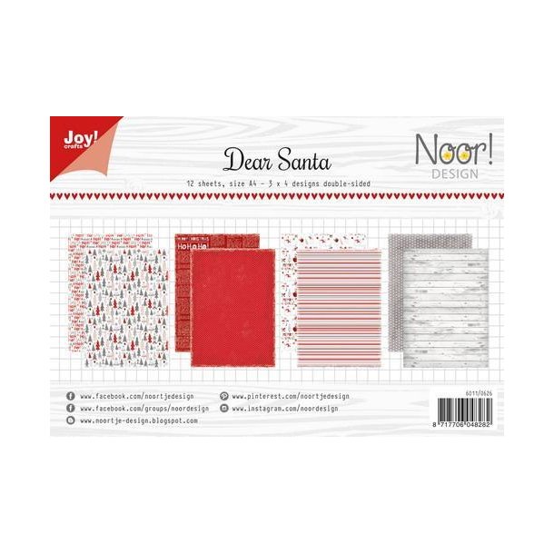 Joy Papirsblok A4 - 12 Ark dobbeltsidet - 6011/0626 - Dear Santa