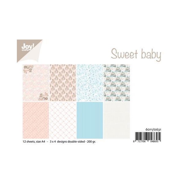 Joy Papirsblok A4 - 12 Ark dobbeltsidet - 6011/0631 - Sweet Baby