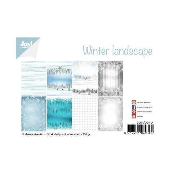 Joy Papirsblok A4 - 12 Ark dobbeltsidet - 6011/0640 - Winter Landscape