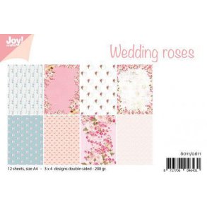 Joy Papirsblok A4 - 12 Ark dobbeltsidet - 6011/0611 - Wedding roses