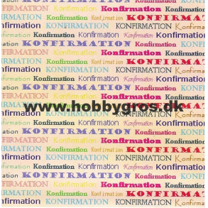 Konfirmation 14x28 cm Multi p Creme
