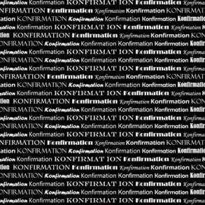 Konfirmation 2-farvede 14x28 Hvid p Sort