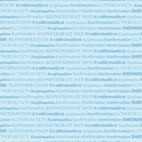 Konfirmation 2-farvede 14x28 Lysebl