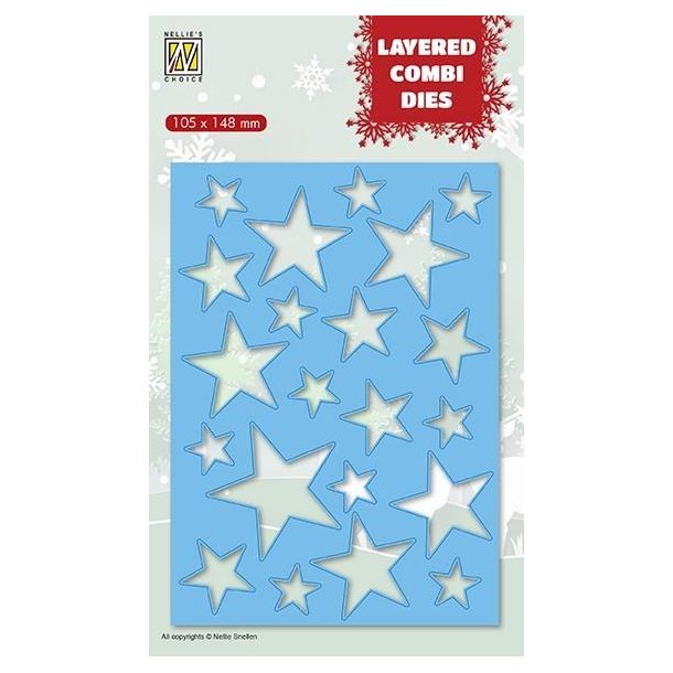 Nellie's Layered Combi Dies - Christmas Stars - A - LCDCS001