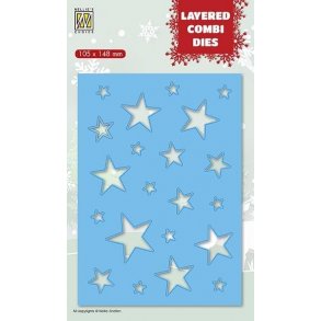 Nellie's Layered Combi Dies - Christmas Stars - B - LCDCS002
