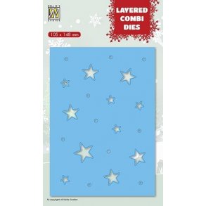 Nellie's Layered Combi Dies - Christmas Stars - C - LCDCS003