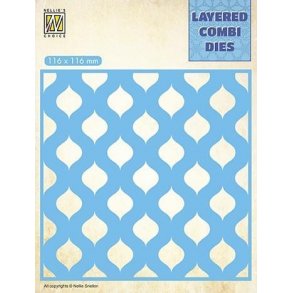 Nellie's Layered Combi Dies - Square Drops - B - LCDD002
