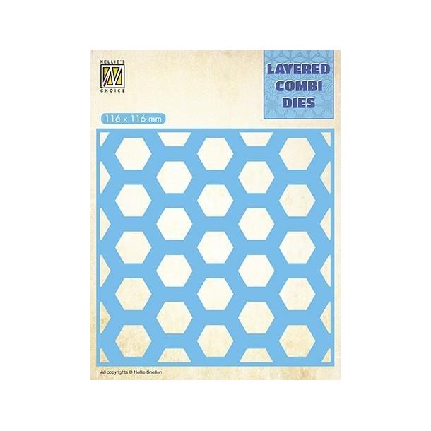 Nellie's Layered Combi Dies - Honeycomb - B - LCDH002