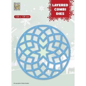 Nellie's Layered Combi Dies - Round - Star - A - LCDRS001